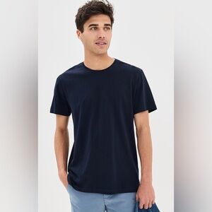 PAIGE Sorden Men’s Crewneck Pima Cotton Tee Deep Anchor Size M